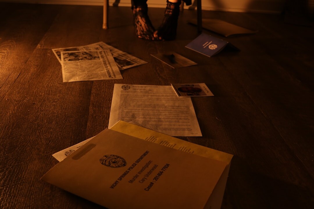 mysterious detective investigating crime scene