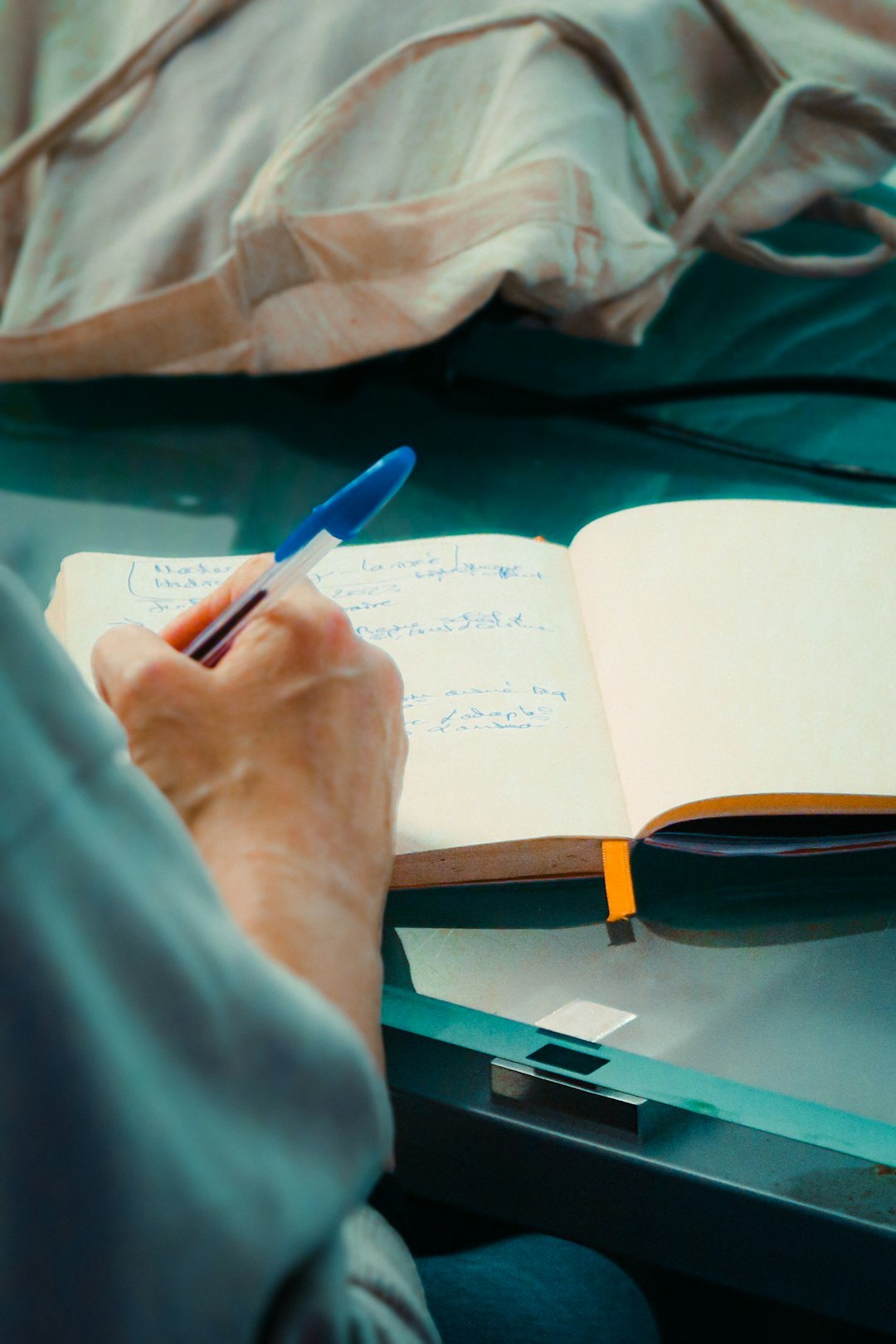 writer taking notes