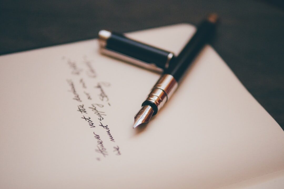 author editing manuscript